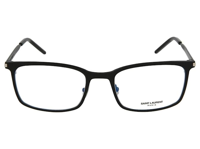 Saint Laurent Square Metal Optical Glasses Black  ref.366686