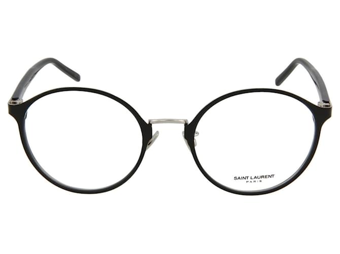 Saint Laurent Óculos óticos redondos de metal Preto  ref.366687