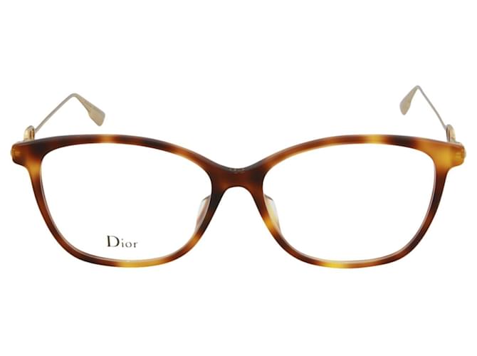 Dior Marcos ópticos rectangulares de acetato Castaño  ref.366697