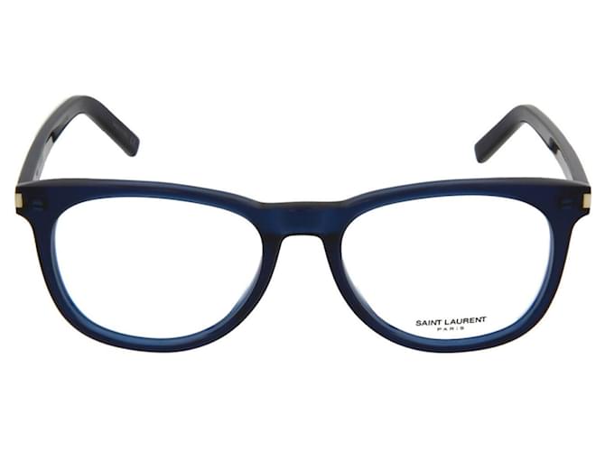 Saint Laurent Round Acetate Optical Glasses Blue  ref.366734