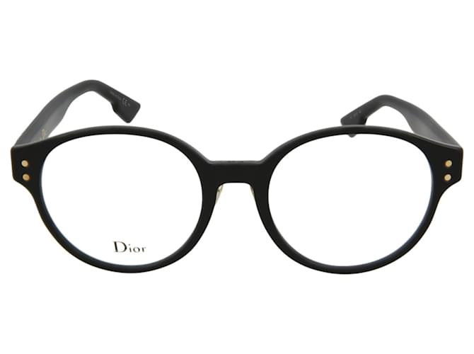 Dior Marcos ópticos redondos de acetato Negro  ref.366735