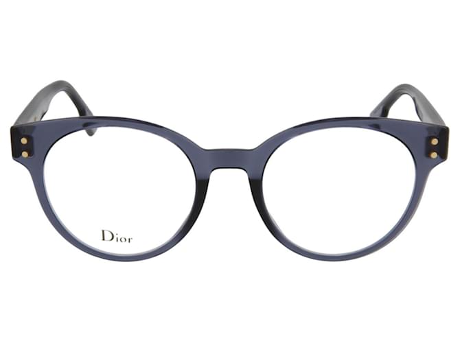 Dior Round Acetate Optical Frames Blue  ref.366737