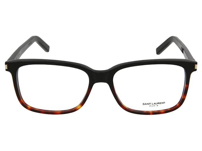 Saint Laurent Square Acetate Optical Glasses Black  ref.366745