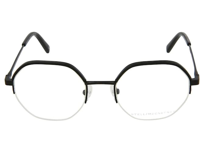 Stella Mc Cartney Óculos óticos redondos de metal Preto  ref.366750