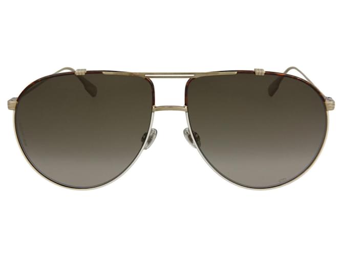 Gafas de sol de metal estilo aviador Dior Castaño  ref.366752