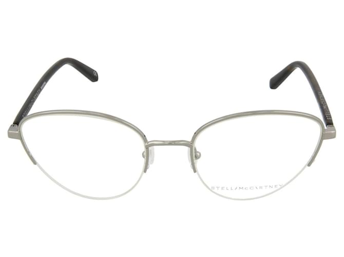 Stella Mc Cartney Cat-Eye Metal Optical Glasses Silvery Metallic  ref.366760