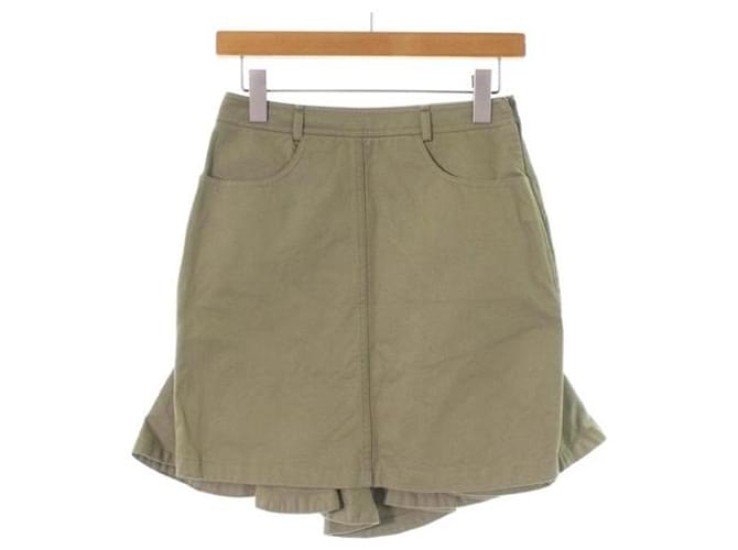 [Used] ALEXANDER MCQUEEN Alexander McQueen Mini Skirt Ladies Khaki Cotton  ref.366780