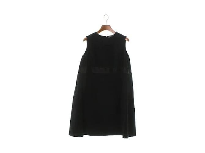 [Used] ALEXANDER MCQUEEN Alexander McQueen Dress Ladies Black Silk Rayon Acetate Cloth  ref.366781