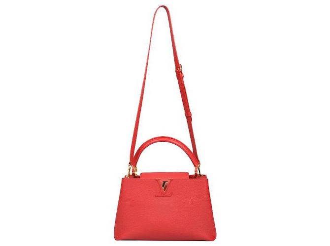 Louis Vuitton Capucines MM Handtasche Rot Taurillon Leder