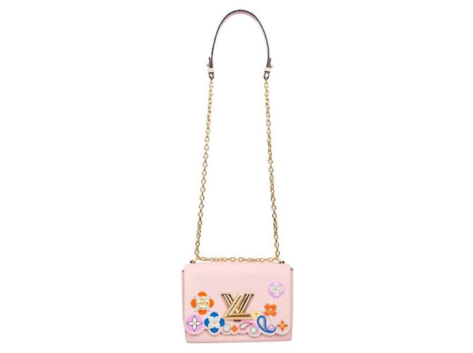 Louis Vuitton Twist Borsa Edizione Limitata Bloom Flower Epi Pelle MM Rosa  ref.367064