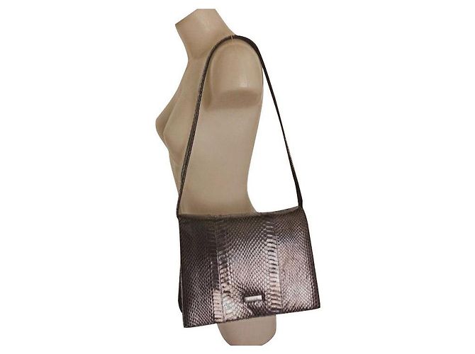 Missoni borsa in pelle rettile e tessuto Marrone