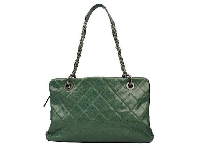 Chanel Bag Dark green Leather  ref.367073