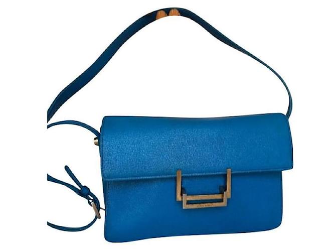 Saint Laurent Lulu Tasche mittlere Tasche Blau Leder  ref.367119