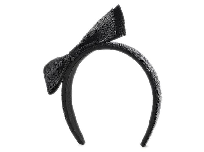 Used] Louis Vuitton Katyusha Hair Accessories Ribbon Sequins Black Cloth   - Joli Closet