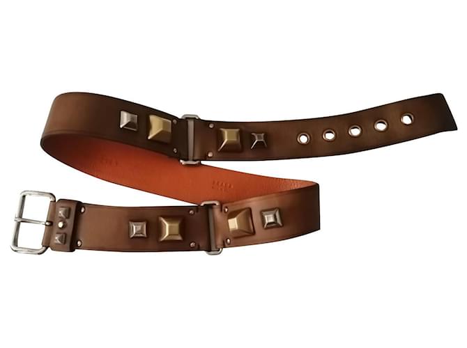 Prada Belts Brown Leather  ref.367192