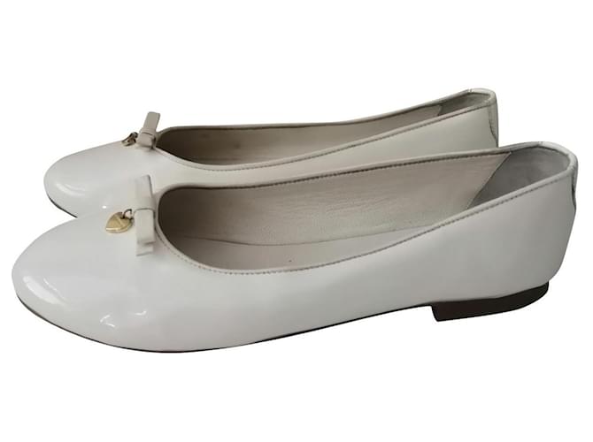 Dolce & Gabbana Ballet flats White Leather  ref.367197