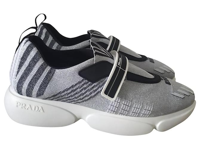 Prada Cloudbust sneakers Grey Cloth  ref.367206