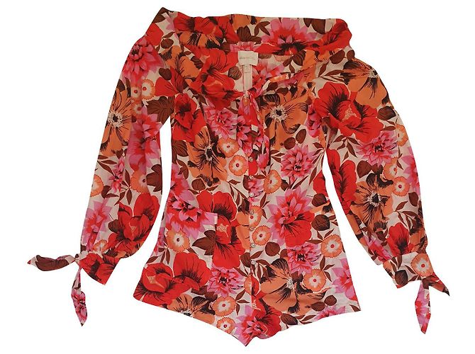 Autre Marque Tuta floreale Alice McCall seta e cotone M Multicolore