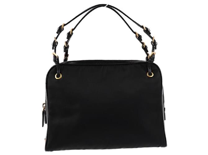 [Usado] PRADA Prada Handbag Nylon Leather Black Mini Bag Negro Cuero  ref.367272
