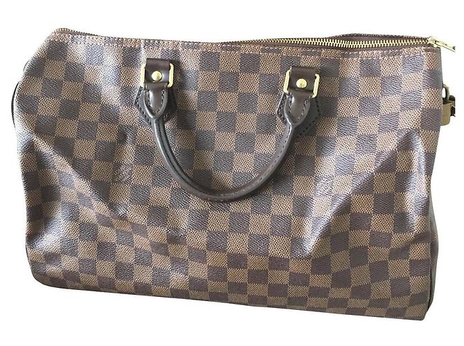 Louis Vuitton Speedy 35 Damier Ebene Leder Handtasche