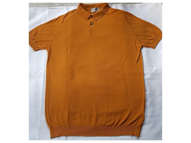 Polo John Smedley in cotone giallo senape
