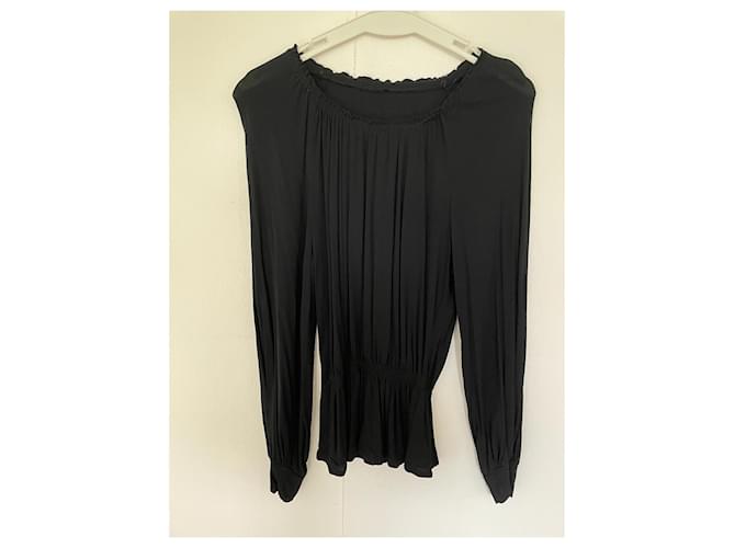 Autre Marque Schwarzer Rüschenpullover 