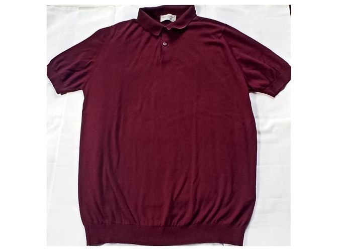 Polo John Smedley Burdeos de Algodón Sea Island M
