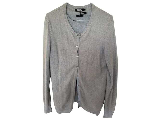 Autre Marque Matching sweater and cardigan Light blue Cashmere  ref.367768