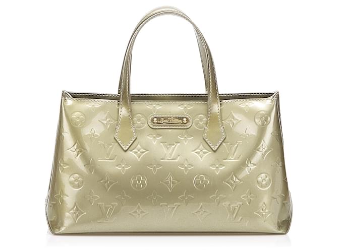 Louis Vuitton Vernis Wilshire PM autêntico Verde claro Couro envernizado  ref.367776