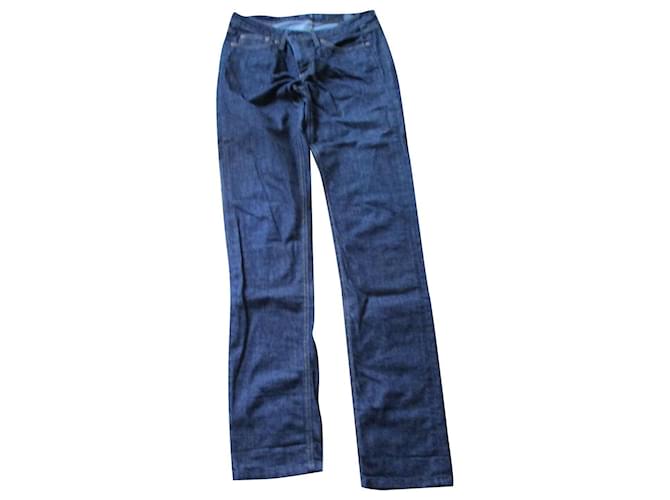 Marc by Marc Jacobs Jeans reta, Bruto, Tamanho dos EUA 30. Azul escuro Algodão  ref.367789