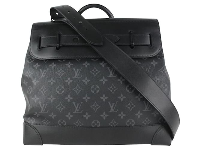 Autre Marque Louis Vuitton Black Monogram Eclipse Steamer PM Leather  ref.367851 - Joli Closet
