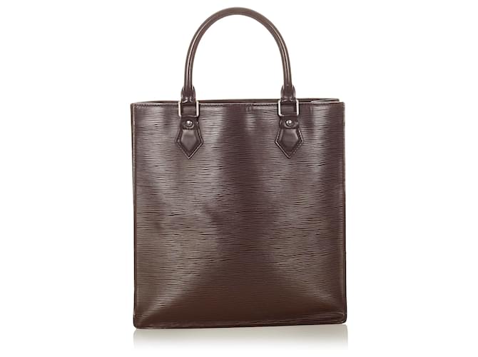 Louis Vuitton Brown Epi Sac Plat PM Dark brown Leather  ref.367900
