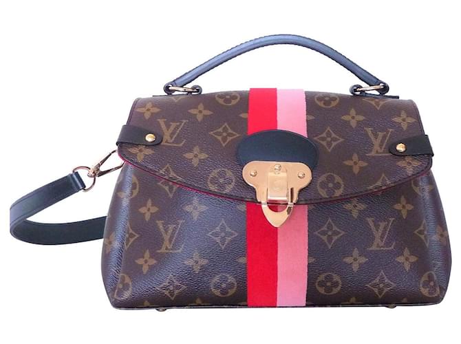 LOUIS VUITTON Georges BB-Tasche Braun Leder  ref.368040