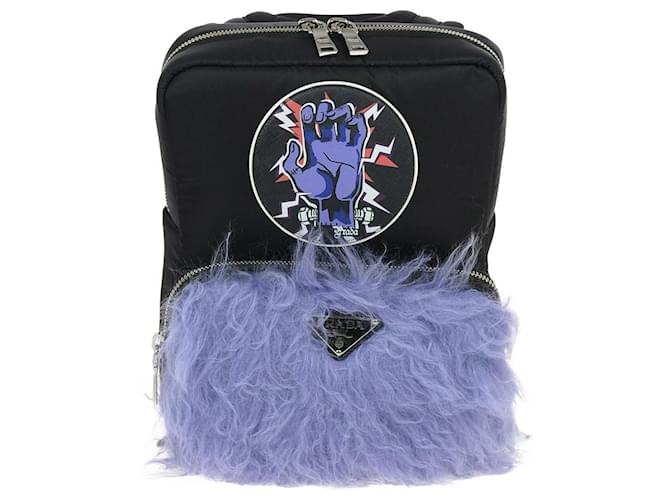 Prada FRANKENSTEIN  backpack Black Synthetic  ref.368043