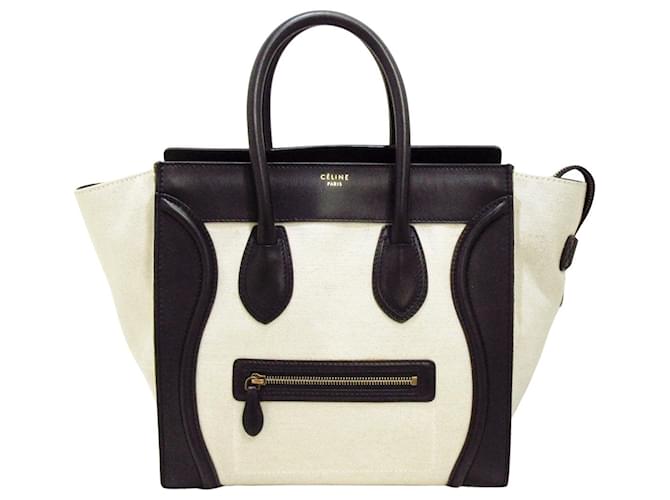 celine luggage white