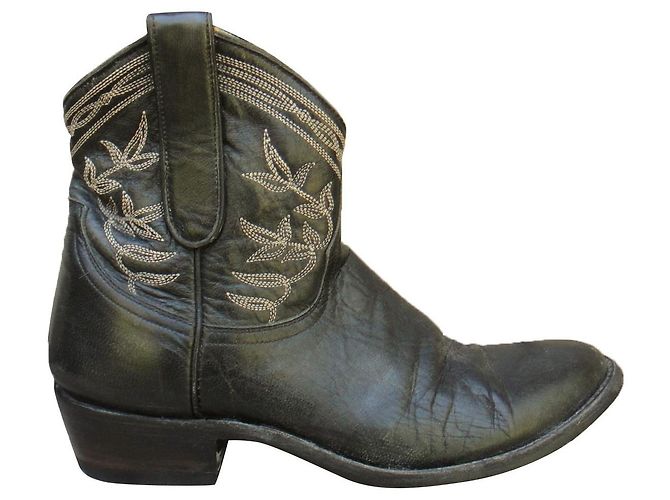 Botas de piel negras Mexicana 38 Negro