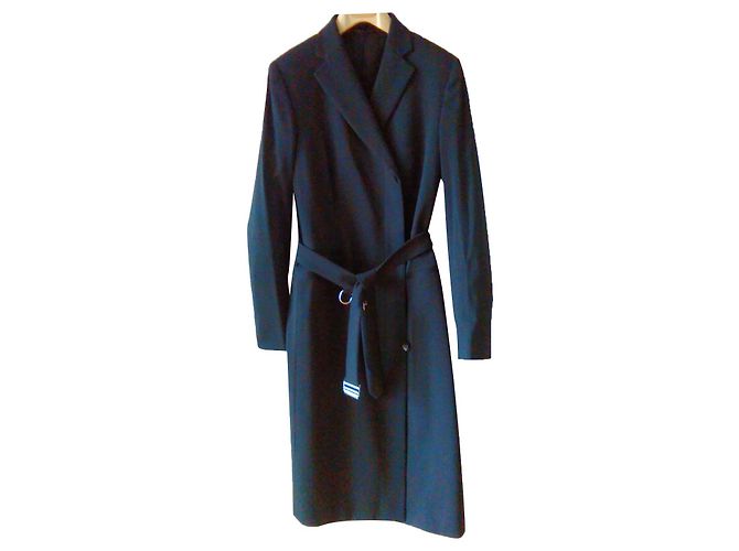 TRENCH IN LANA GUCCI. Nero