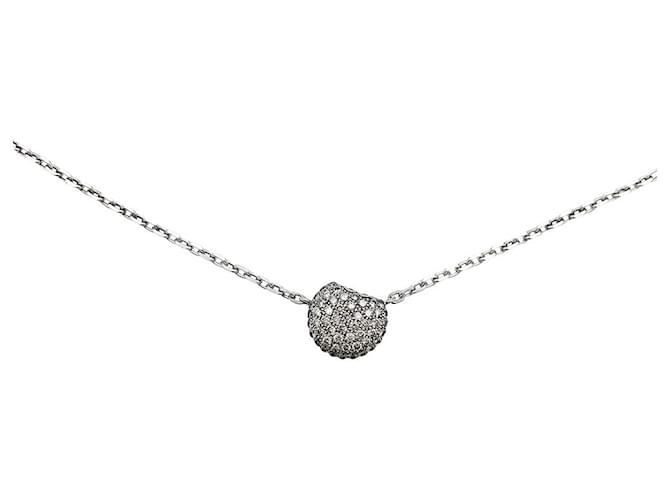 Collana Boucheron "Macaron" in oro bianco, diamanti e zaffiri. Diamante  ref.368204