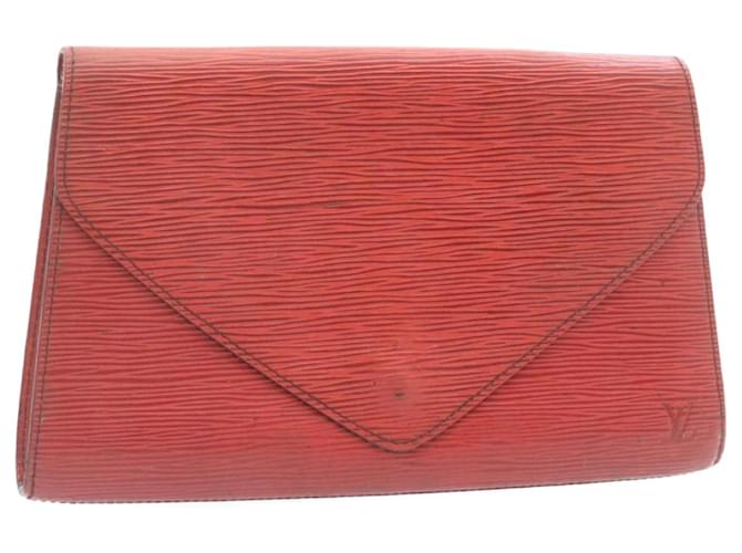 LOUIS VUITTON Epi Art Deco Clutch Bag Red M52637 LV Auth 23967