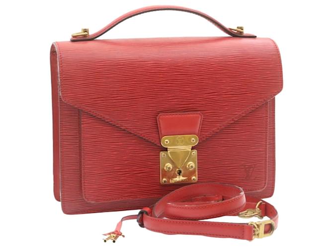Louis Vuitton Epi Monceau 2Way Hand Bag Briefcase Red M52127 LV Auth 24015 Leather  ref.368233