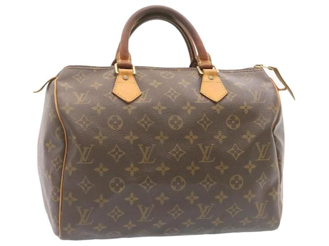 Louis Vuitton Monogram Speedy 30 Hand Bag M41526 LV Auth 24019 Cloth  ref.368235