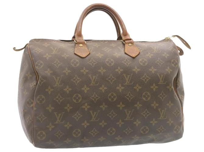 Louis Vuitton Monogram Speedy 35 Hand Bag M41524 LV Auth 24043 Cloth  ref.368243