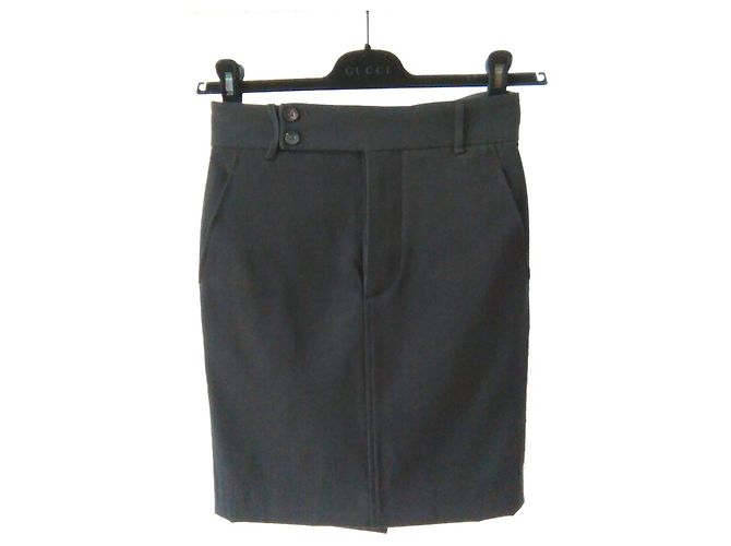 Falda Gucci de lana negra Negro