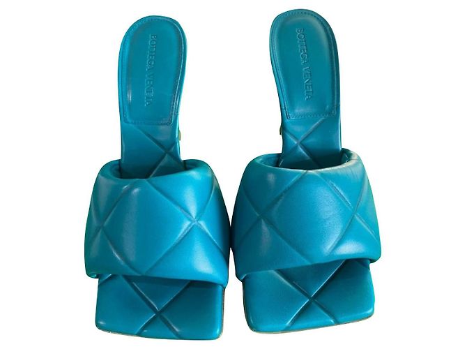 Sandali Lido Bottega Veneta gomma verde scuro