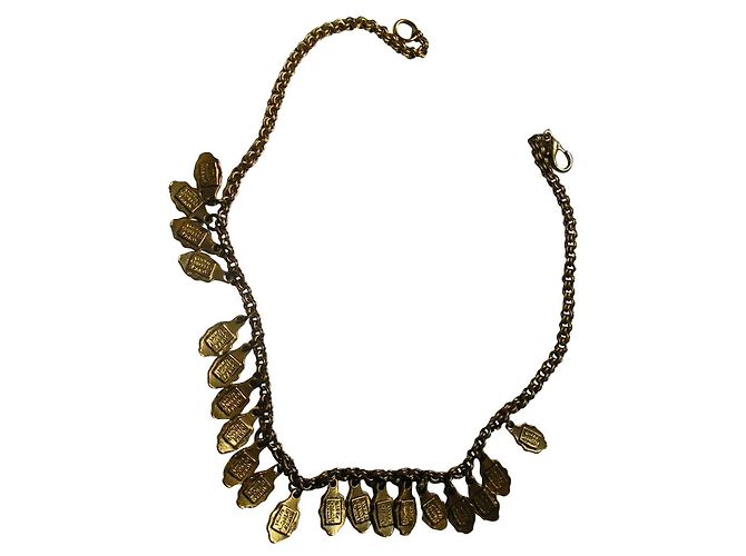 Collar Philippe Audibert con motivo de hojas dorado