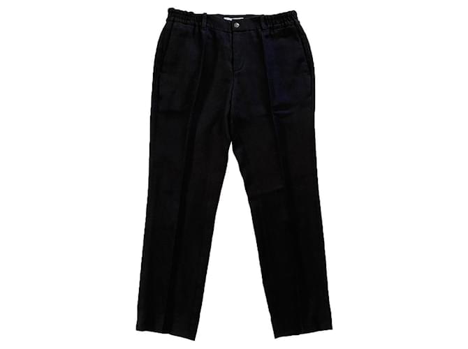 Soulland Un pantalon Coton Lin Noir  ref.368405