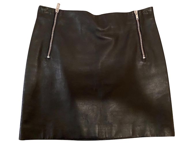 Saint Laurent Falda de cuero