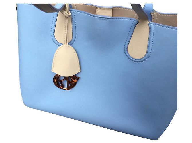 Christian Dior Ledertasche Beige Hellblau