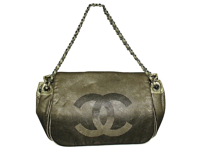 Chanel Golden Metallic Ombre Hollywood Bag with "CC" Leather  ref.368459
