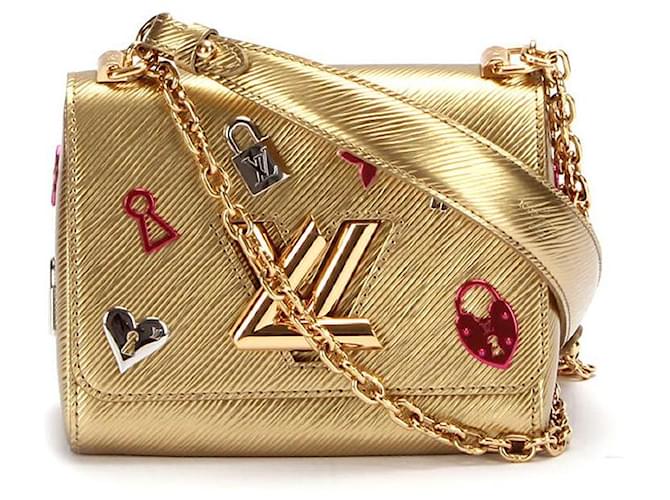 Louis Vuitton Epi Twist Love Lock MM em couro de novilho dourado Metálico  ref.368574